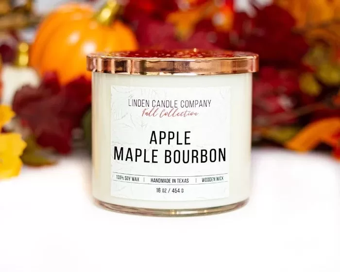 16oz Apple Maple Bourbon Fall Candle