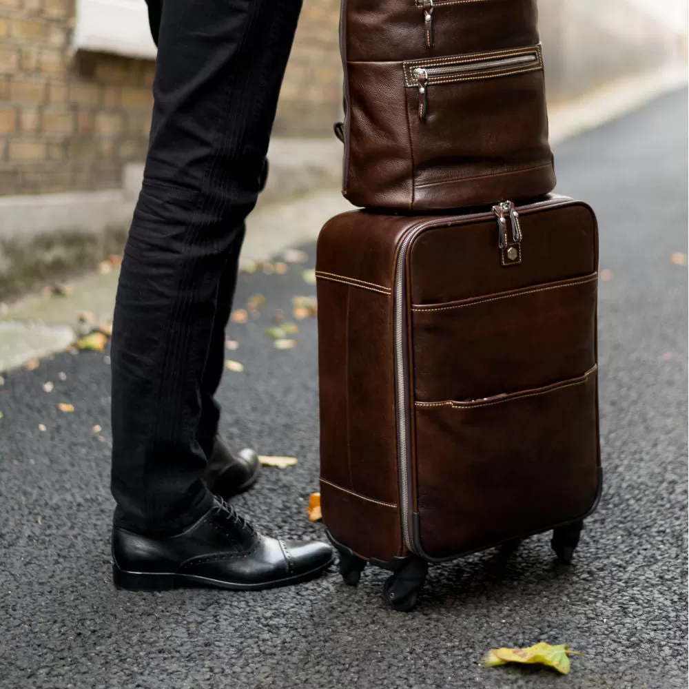 4 Wheel Cabin Trolley 50cm, Brown