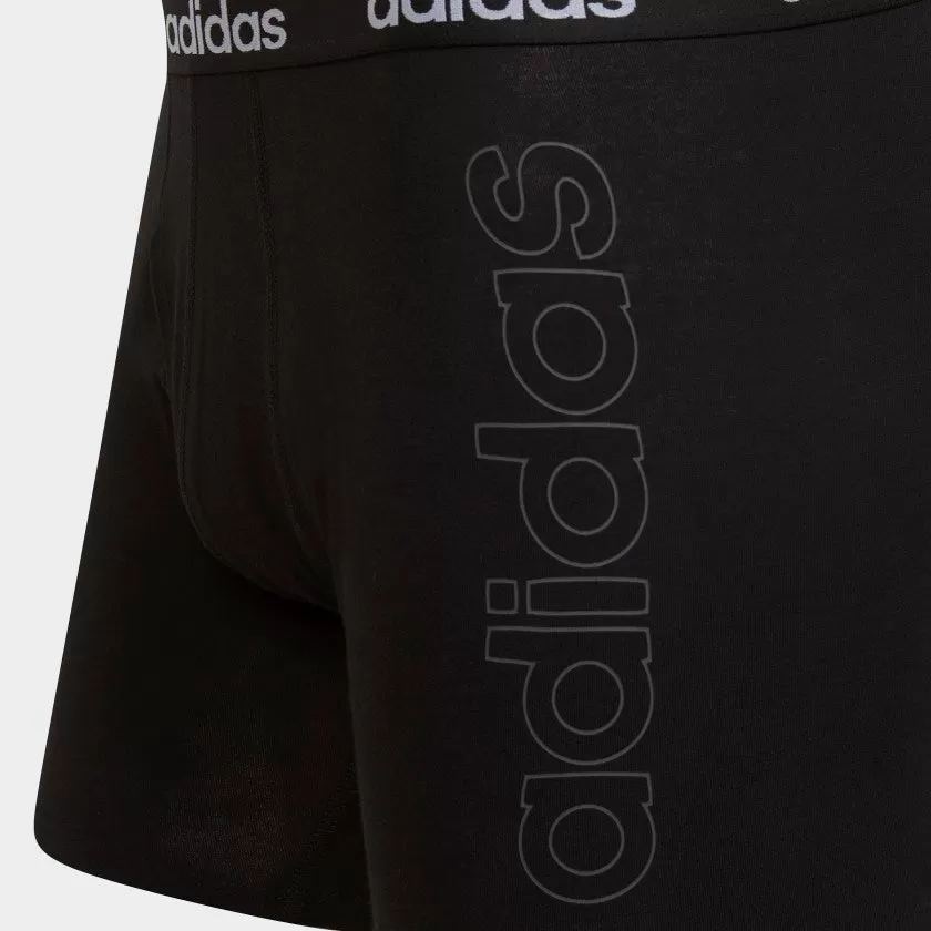 ADIDAS ESSENTIALS LOGO BOXER BRIEFS TWO-PACK