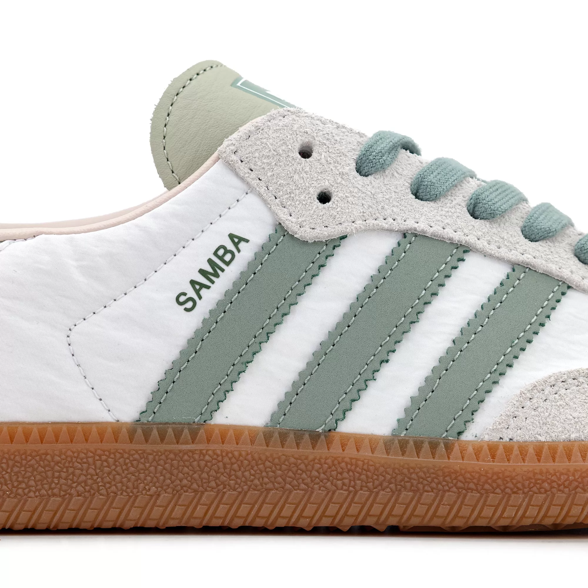 adidas Women's Samba OG Cloud White/Silver Green/Putty Mauve ID0492