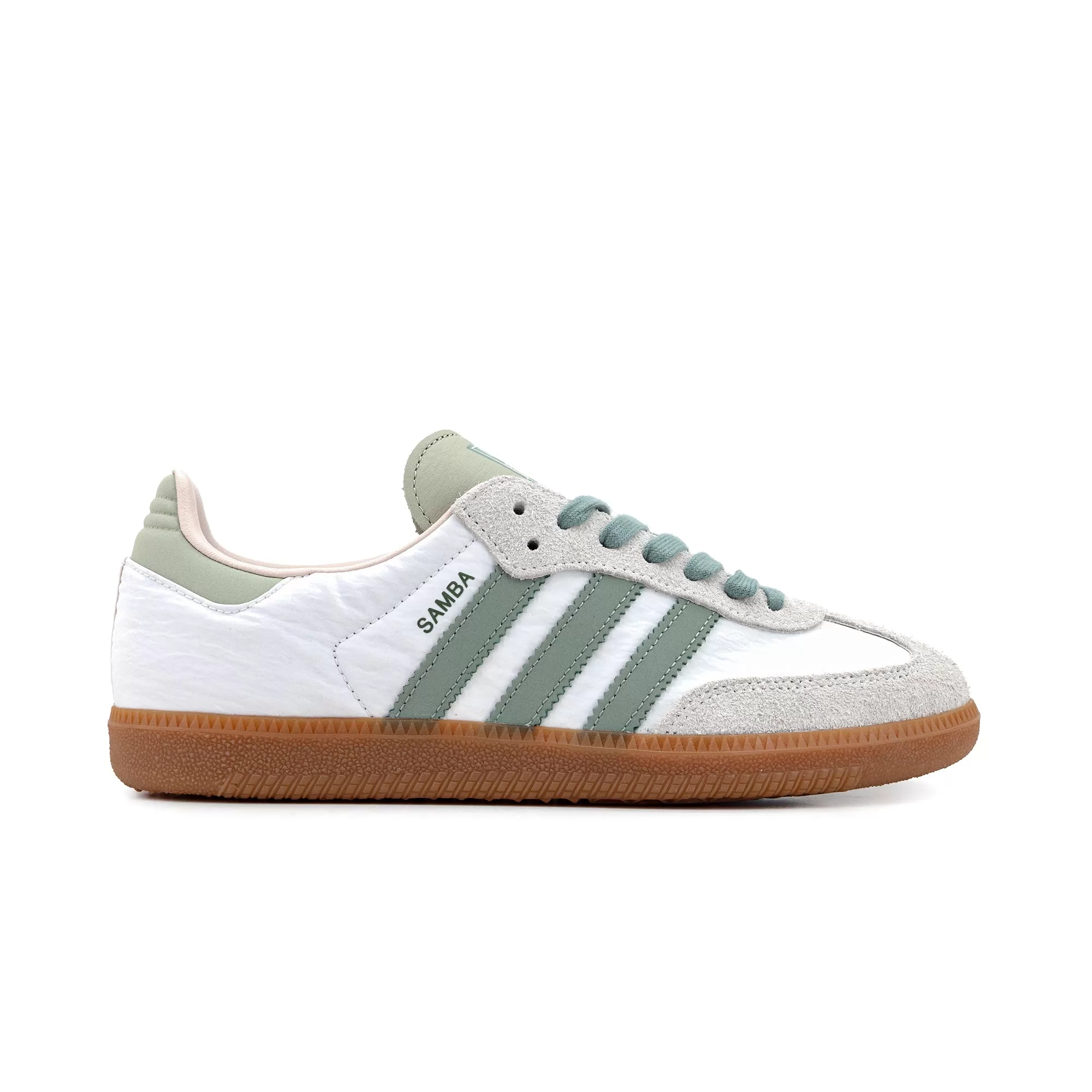 adidas Women's Samba OG Cloud White/Silver Green/Putty Mauve ID0492