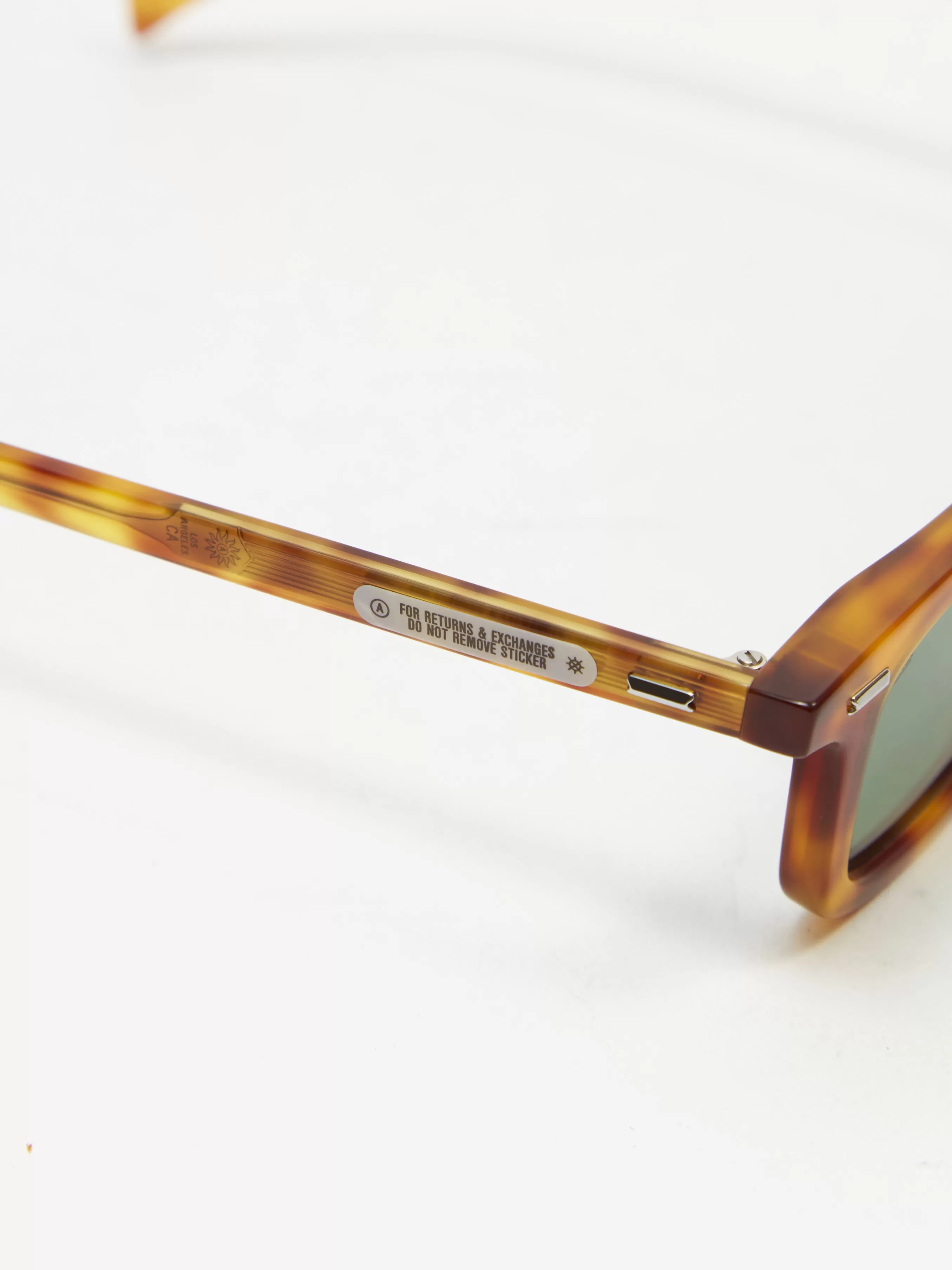 AKILA Big City Sunglasses - Yellow Tortoise/Green