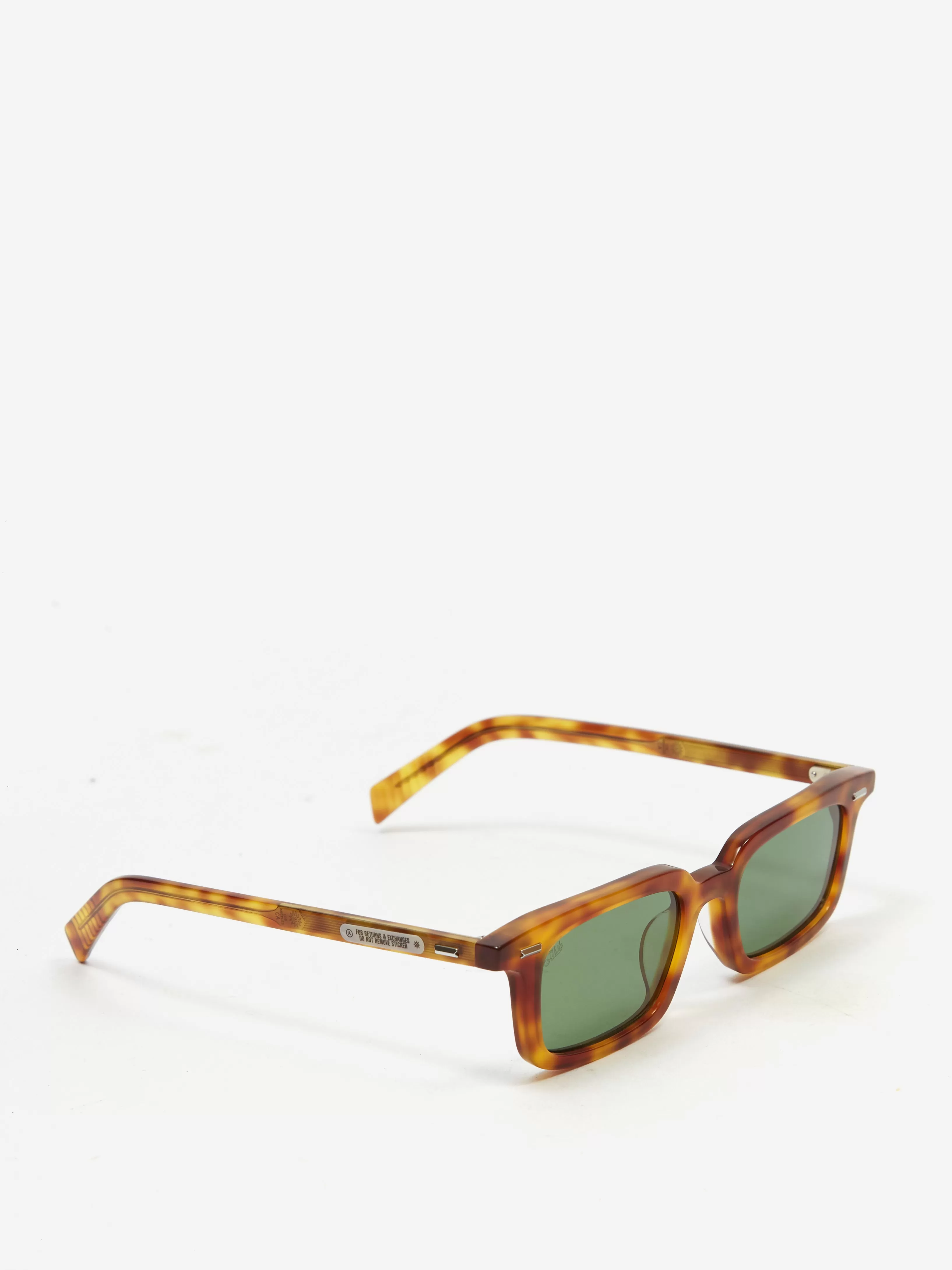 AKILA Big City Sunglasses - Yellow Tortoise/Green