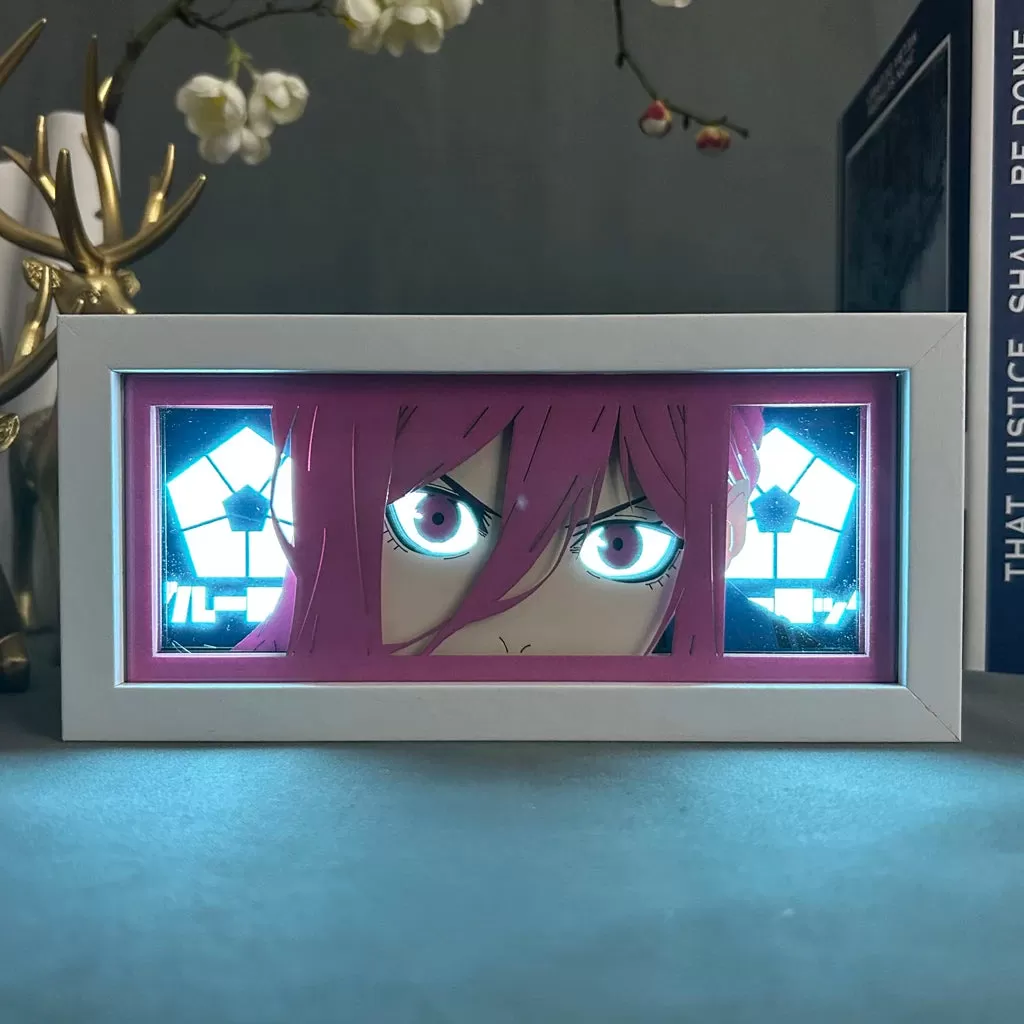 Anime Blue lockChigiri Paper Cut Table Night Light Led Night Light Box