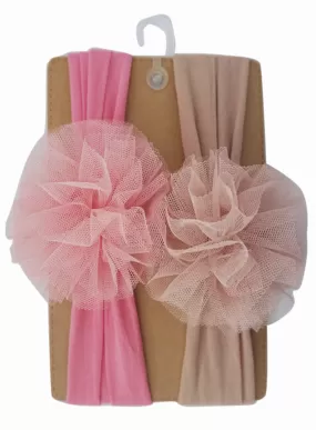 Baby Girl's Big Mesh Flower Headband (Set of 2pcs)