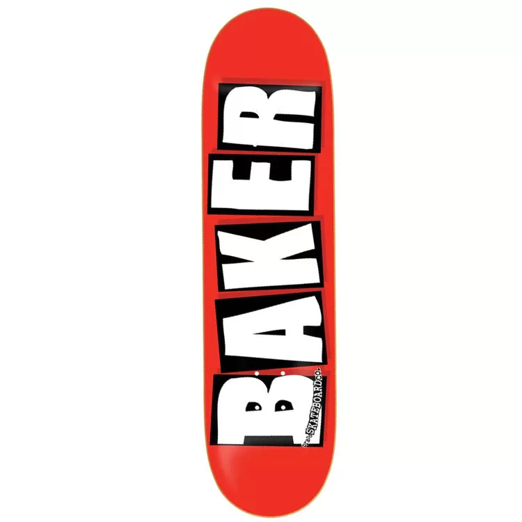 Baker Skateboards Brand Logo Skateboard Deck Red/White - 8.125