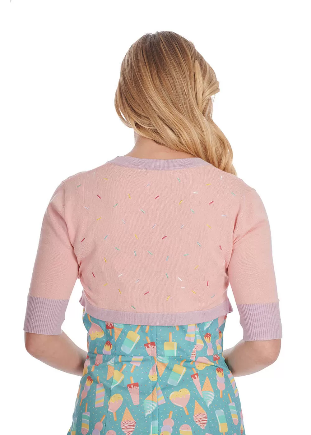 Banned Ice Cream Sprinkle 50's Bolero Pink