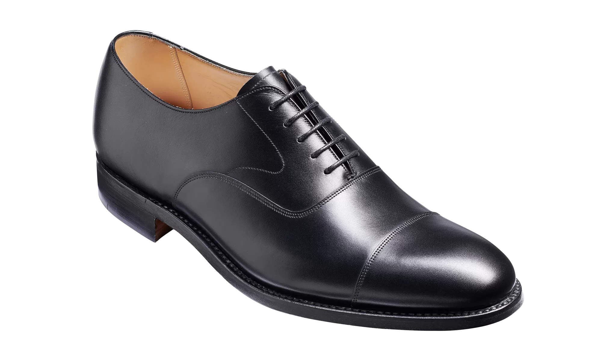 Barker Malvern  Toe-Cap Oxford Shoe -Black Calf