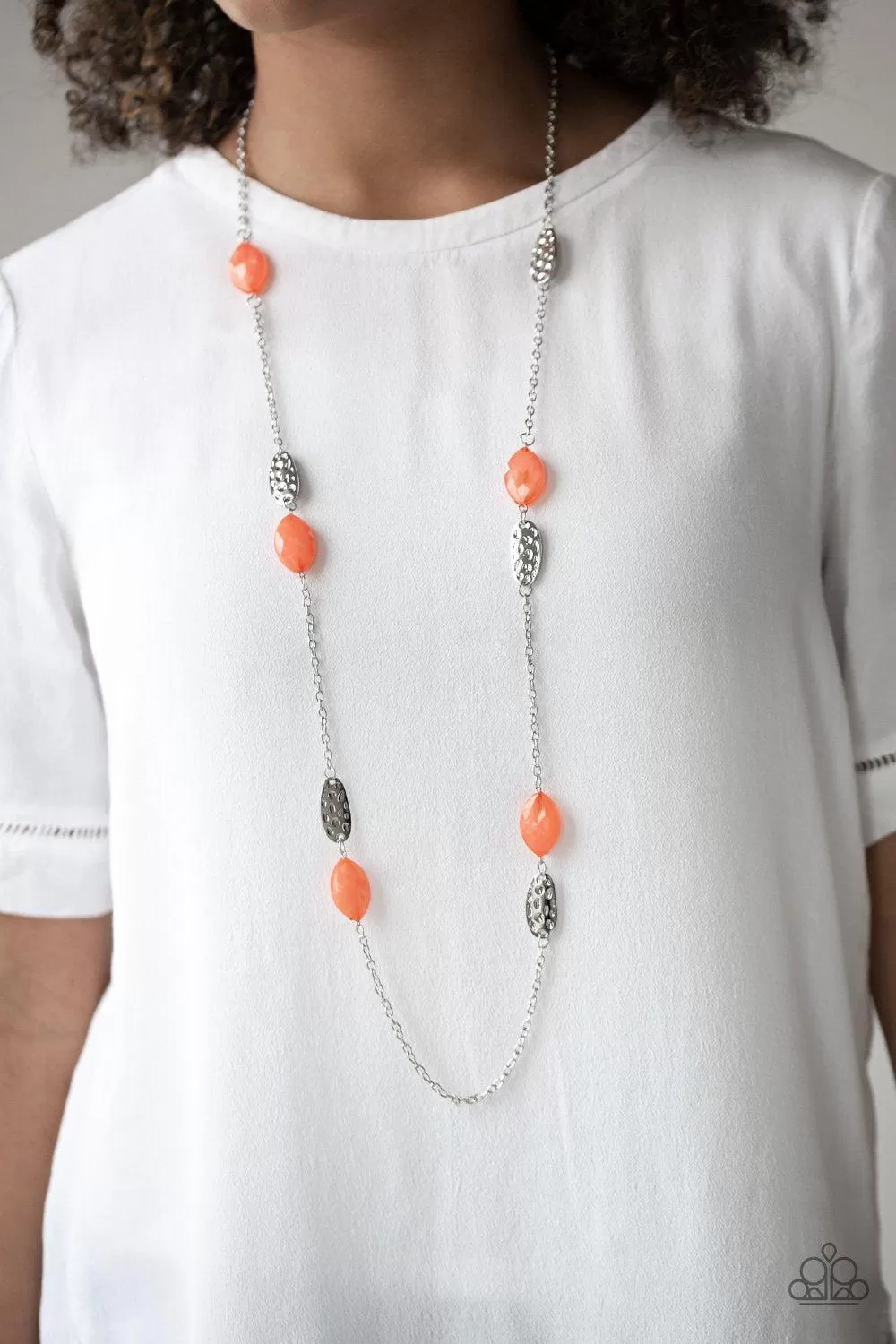 Beachfront Beauty Orange Necklace - Paparazzi Accessories