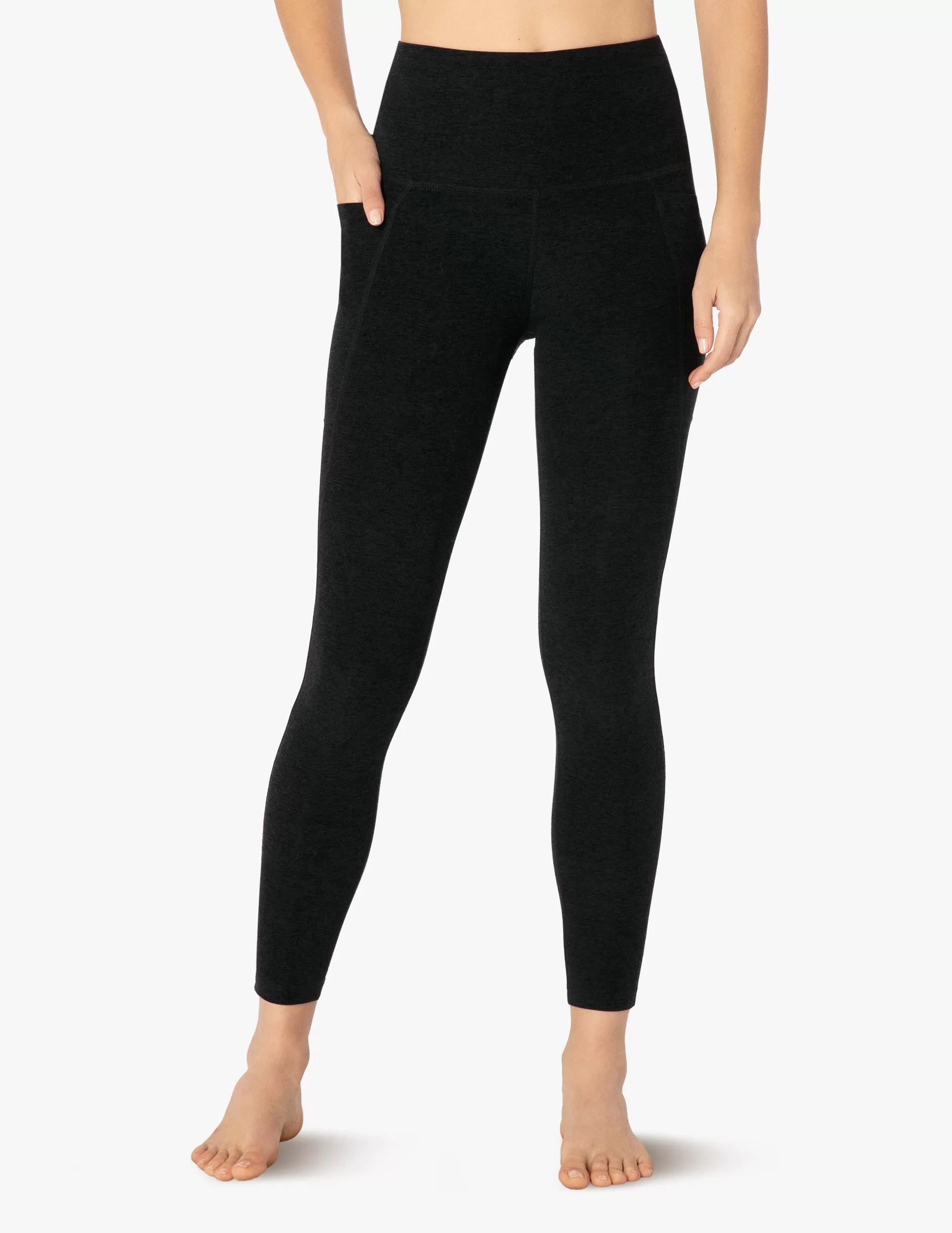 Beyond Yoga Spacedye Out of Pocket High Waisted Midi Legging - Black