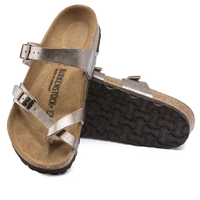 Birkenstock Mayari Metallic Graceful Taupe Regular Width