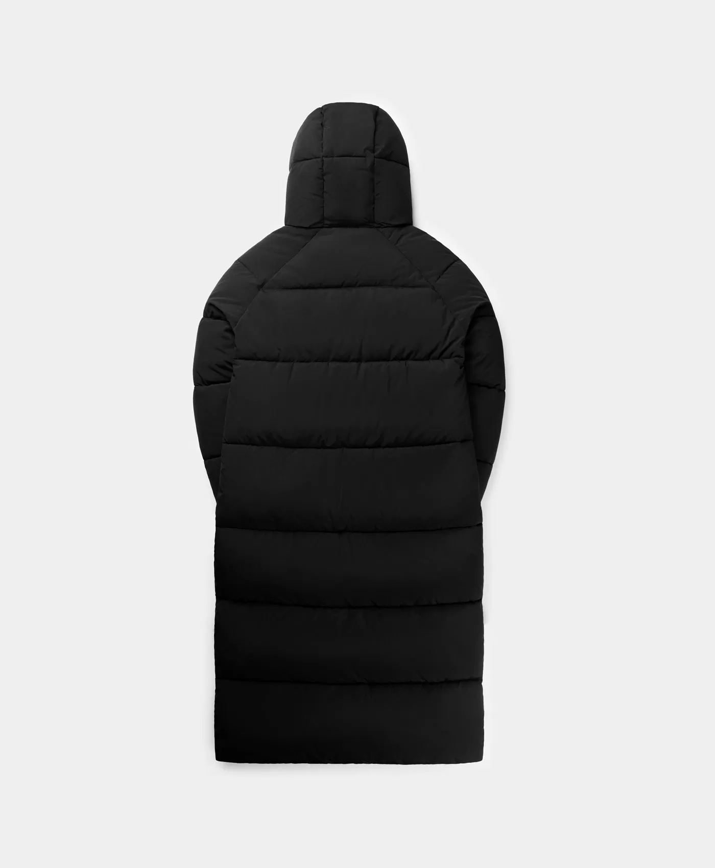 Black Relaxed Long Puffer