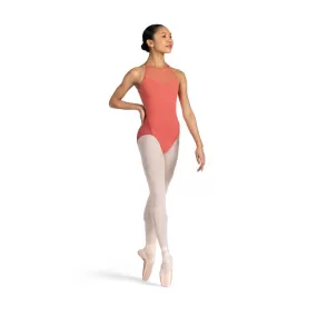 Bloch Ladies Peach Cassia High Neck Open Back Leotard