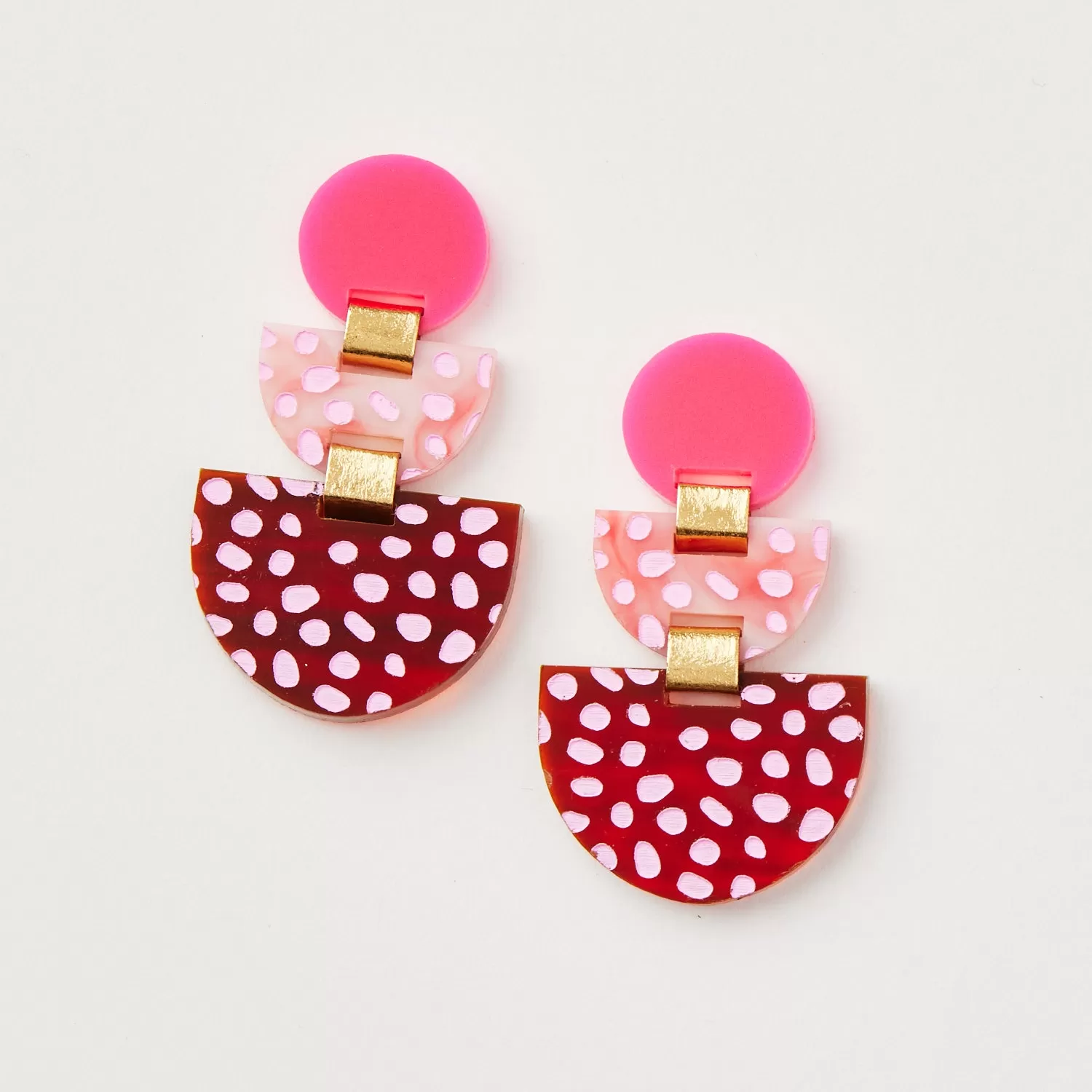 Boat Earrings - Pink