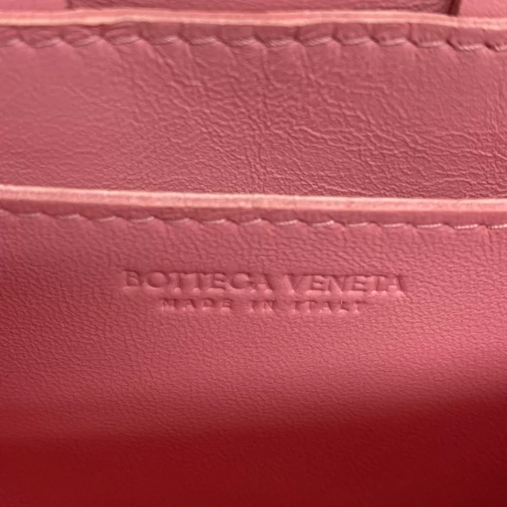 BOTTEGAVENETA Shoulder Bag leather pink cassette Women Used Authentic