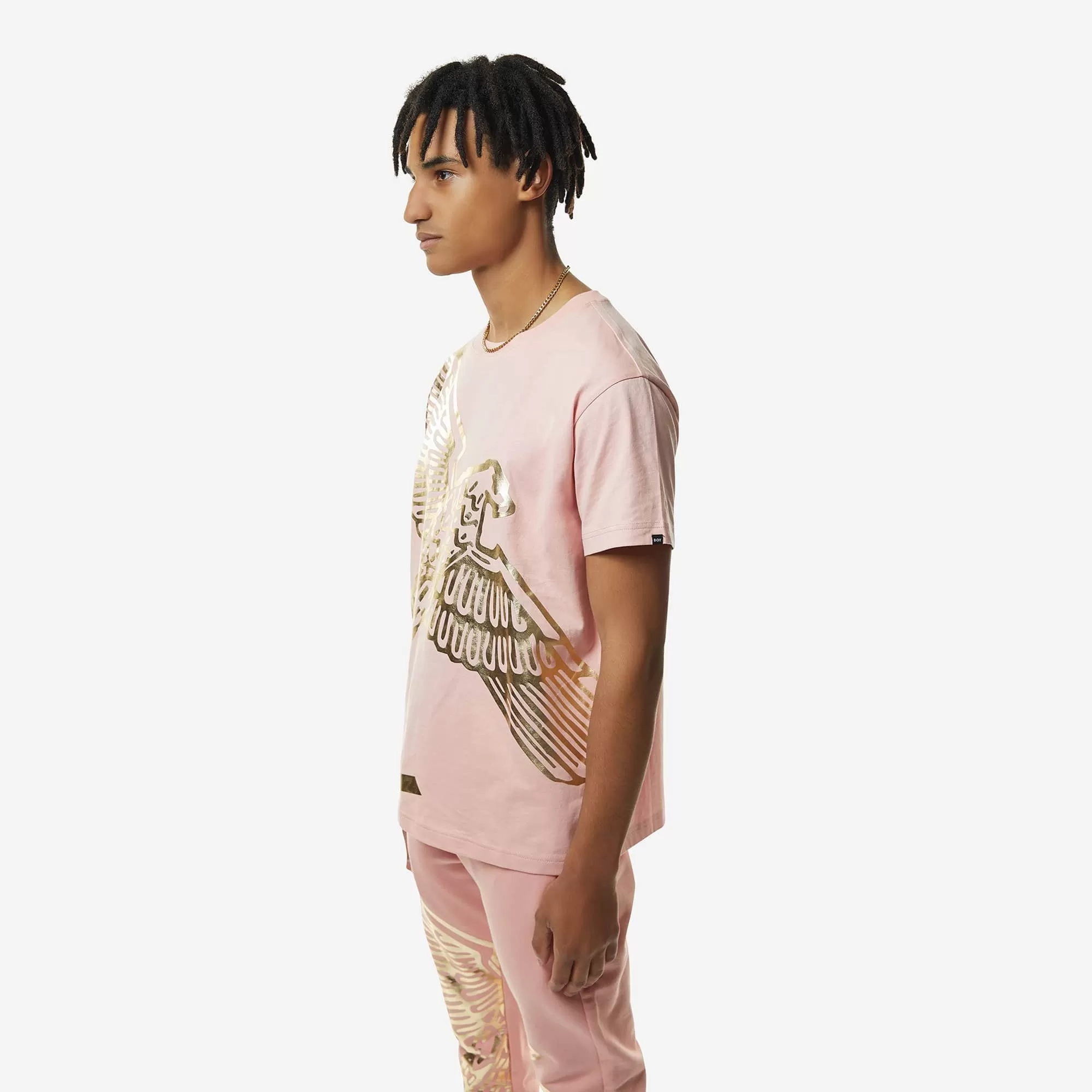 BOY WINGSPAN T-SHIRT - PINK/GOLD