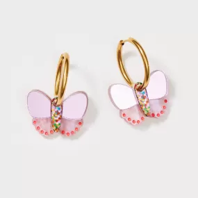 Butterfly Earrings - Pink