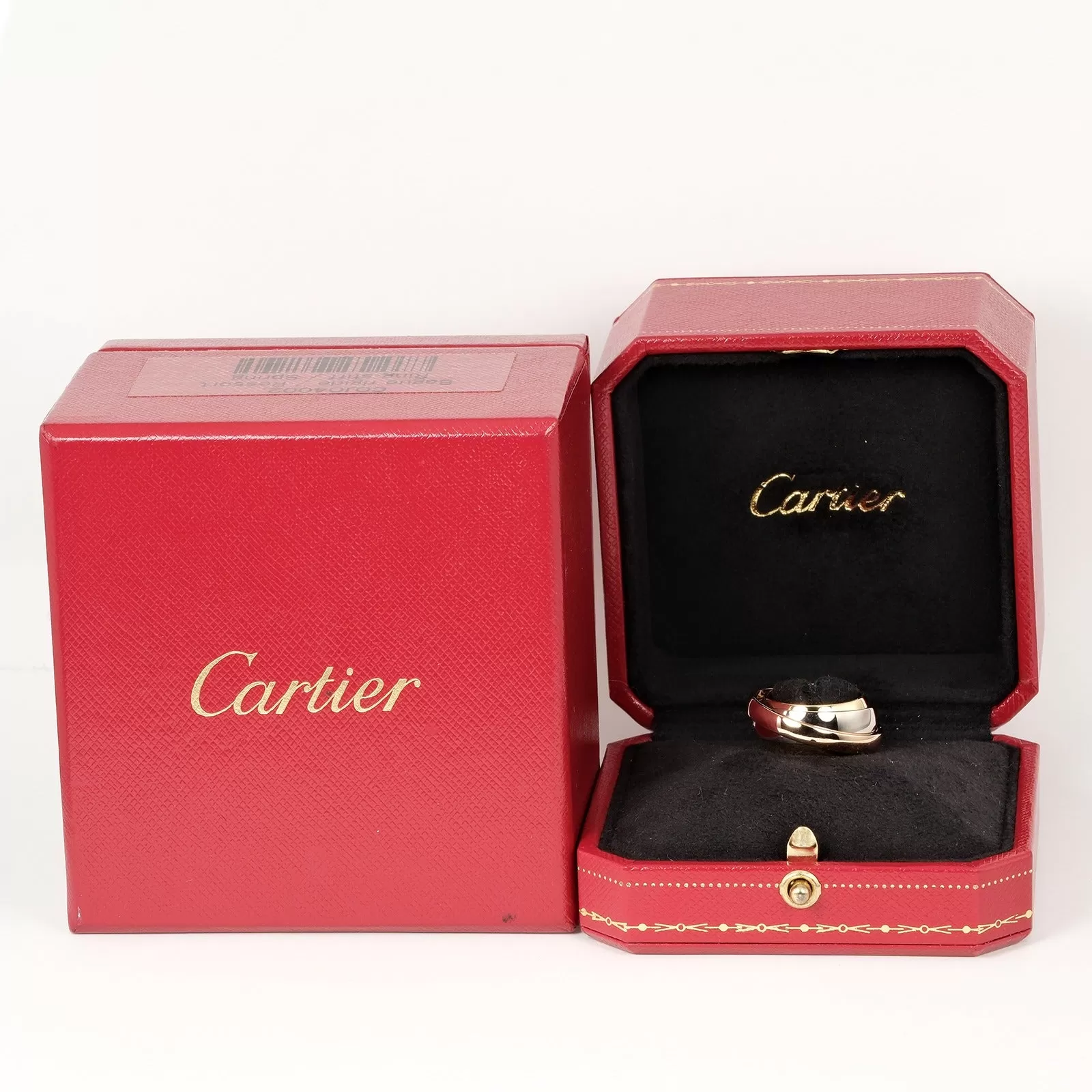 CARTIER Ring K18 Gold, YG PG WG gold Must Essence Christmas 2002 Trinity Women Used Authentic