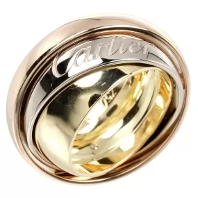 CARTIER Ring K18 Gold, YG PG WG gold Must Essence Christmas 2002 Trinity Women Used Authentic