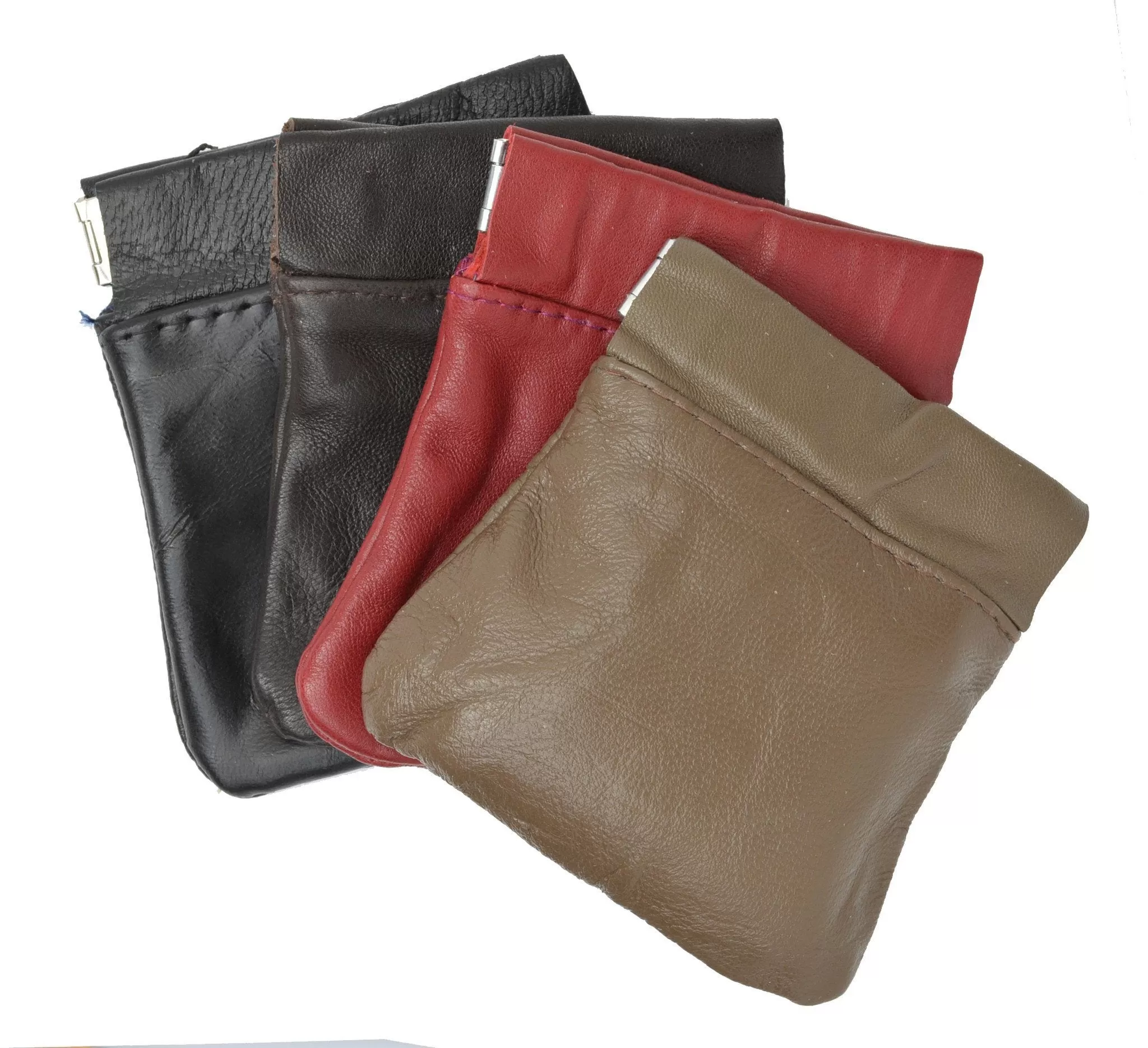 Classic Leather Squeeze Coin Pouch