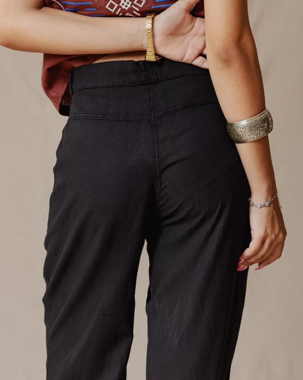 Classic Linen Pants Black