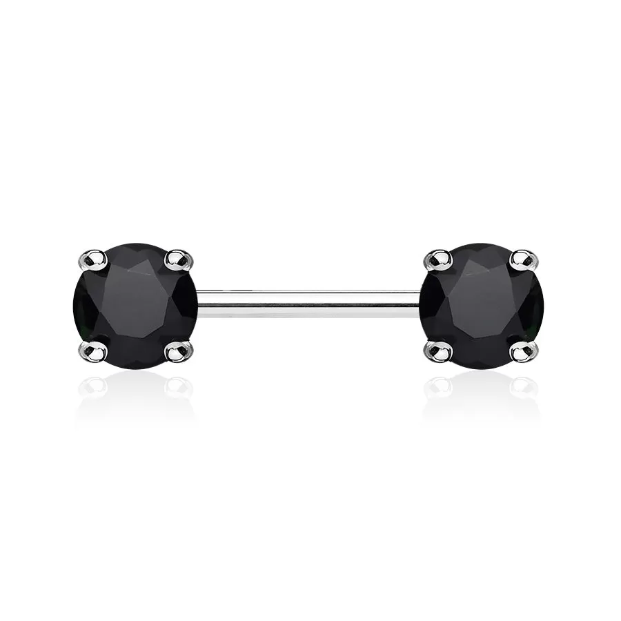 Classic Prong Celeste Nipple Rings