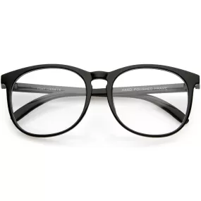 Classic Retro Dapper Round P3 Clear Lens Glasses