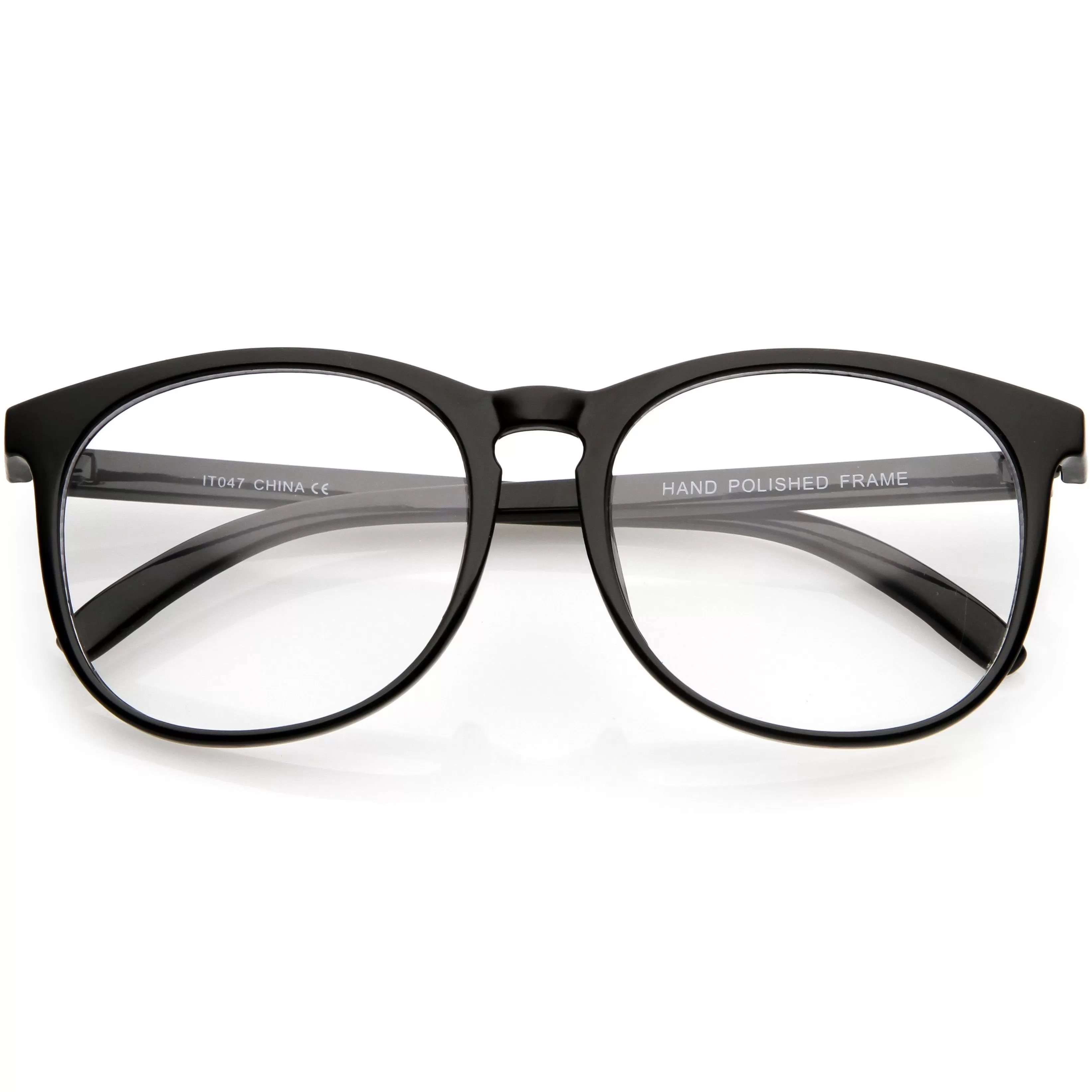 Classic Retro Dapper Round P3 Clear Lens Glasses