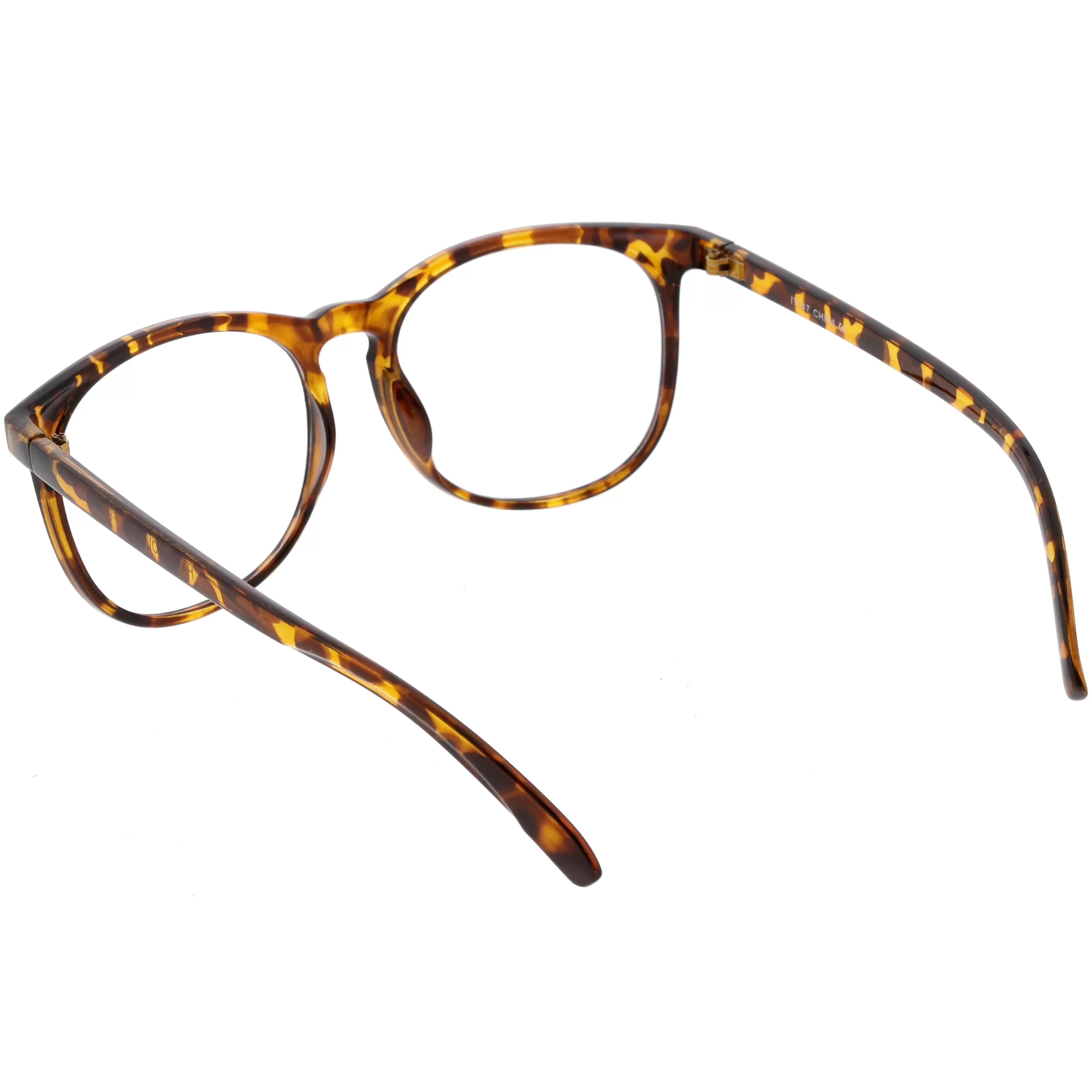 Classic Retro Dapper Round P3 Clear Lens Glasses