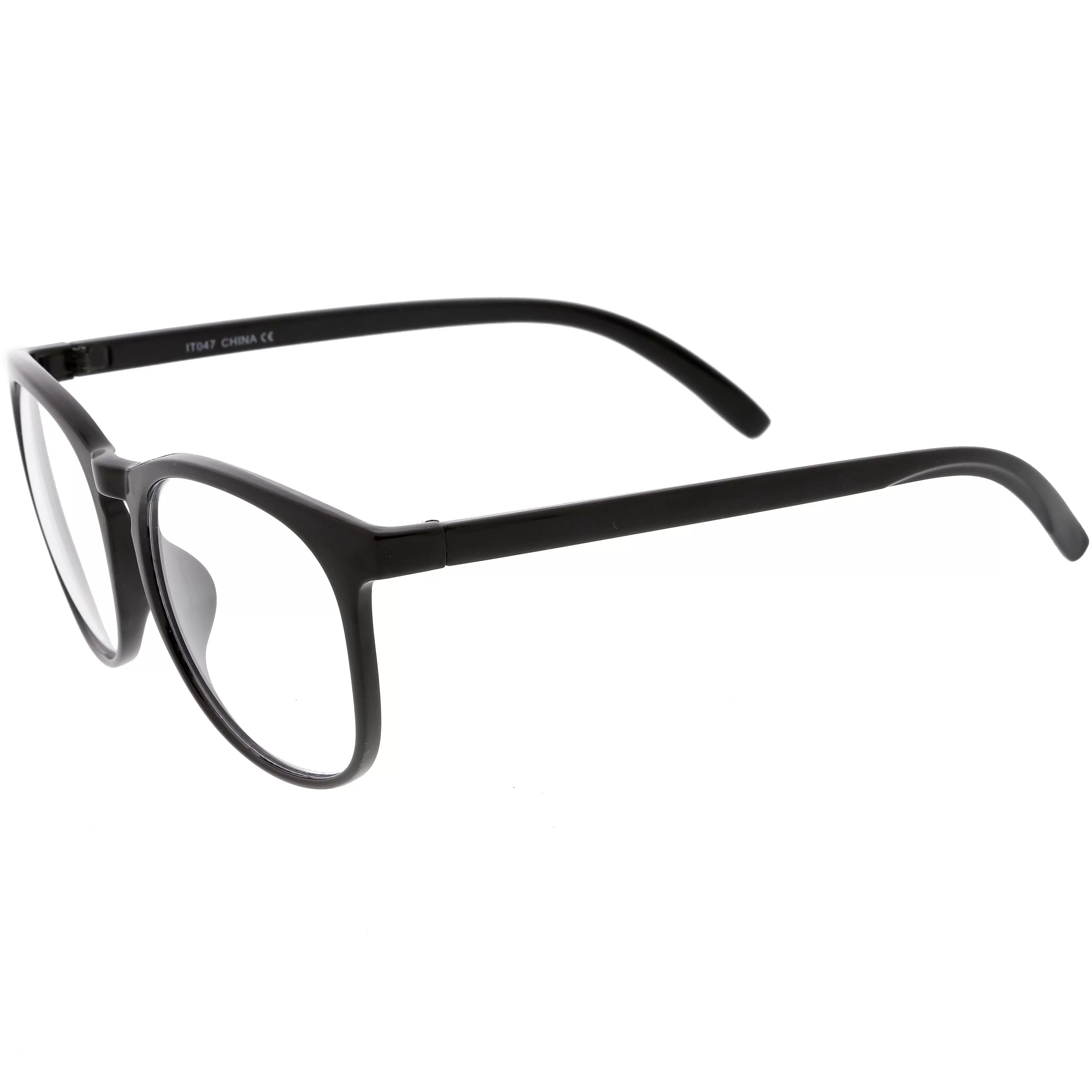 Classic Retro Dapper Round P3 Clear Lens Glasses