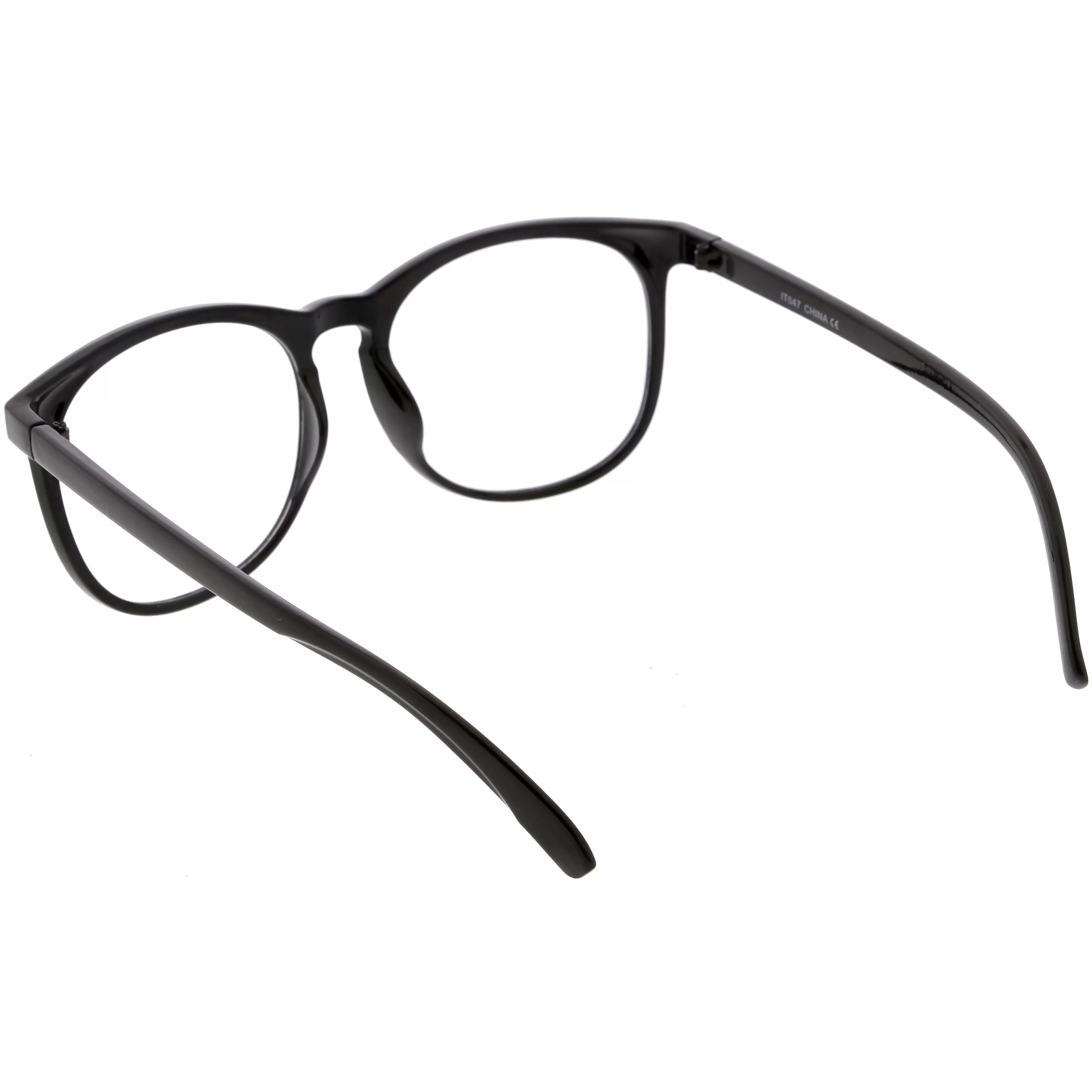 Classic Retro Dapper Round P3 Clear Lens Glasses