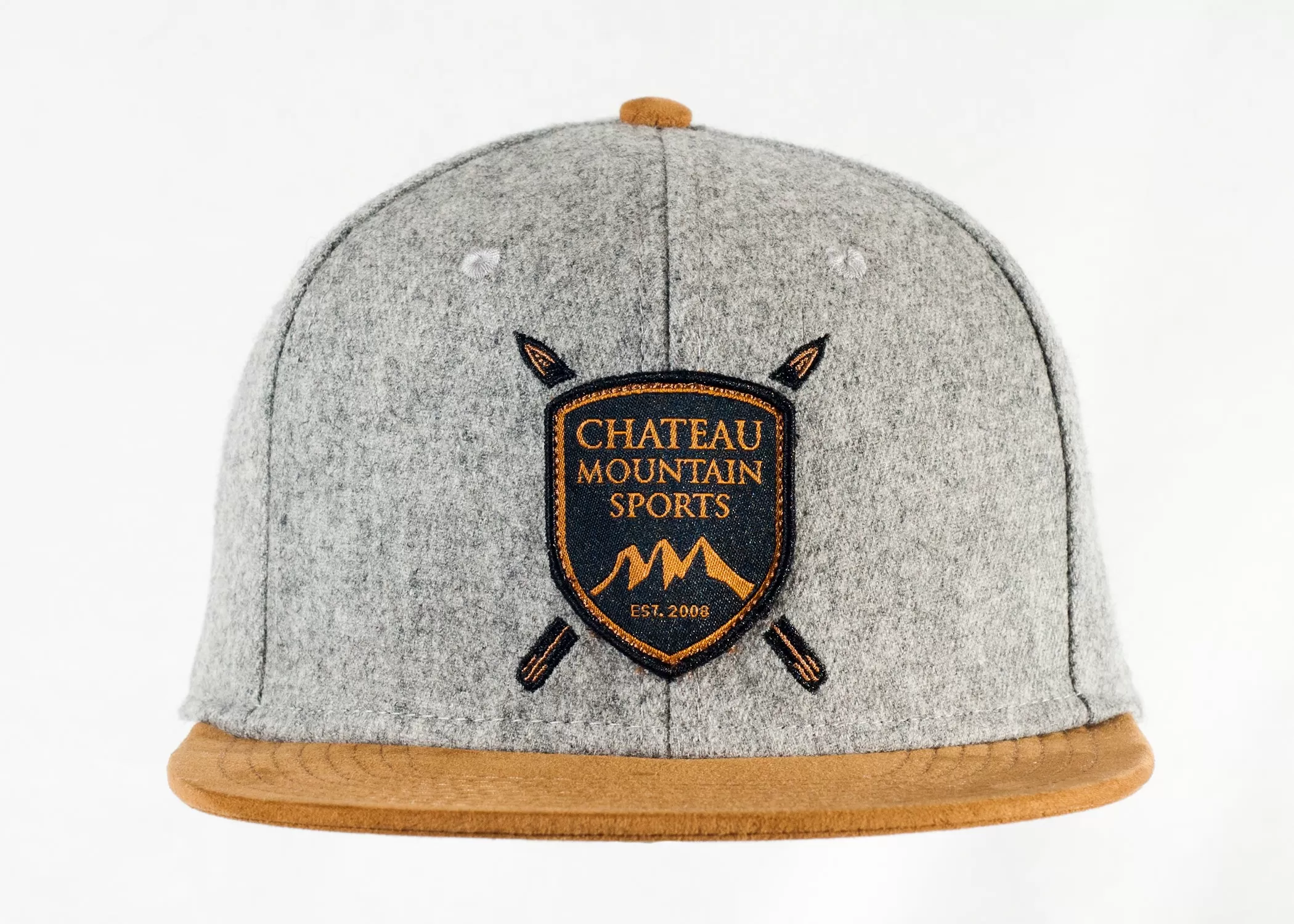 CMS Shield w/Skis Suede Brim Ball Cap