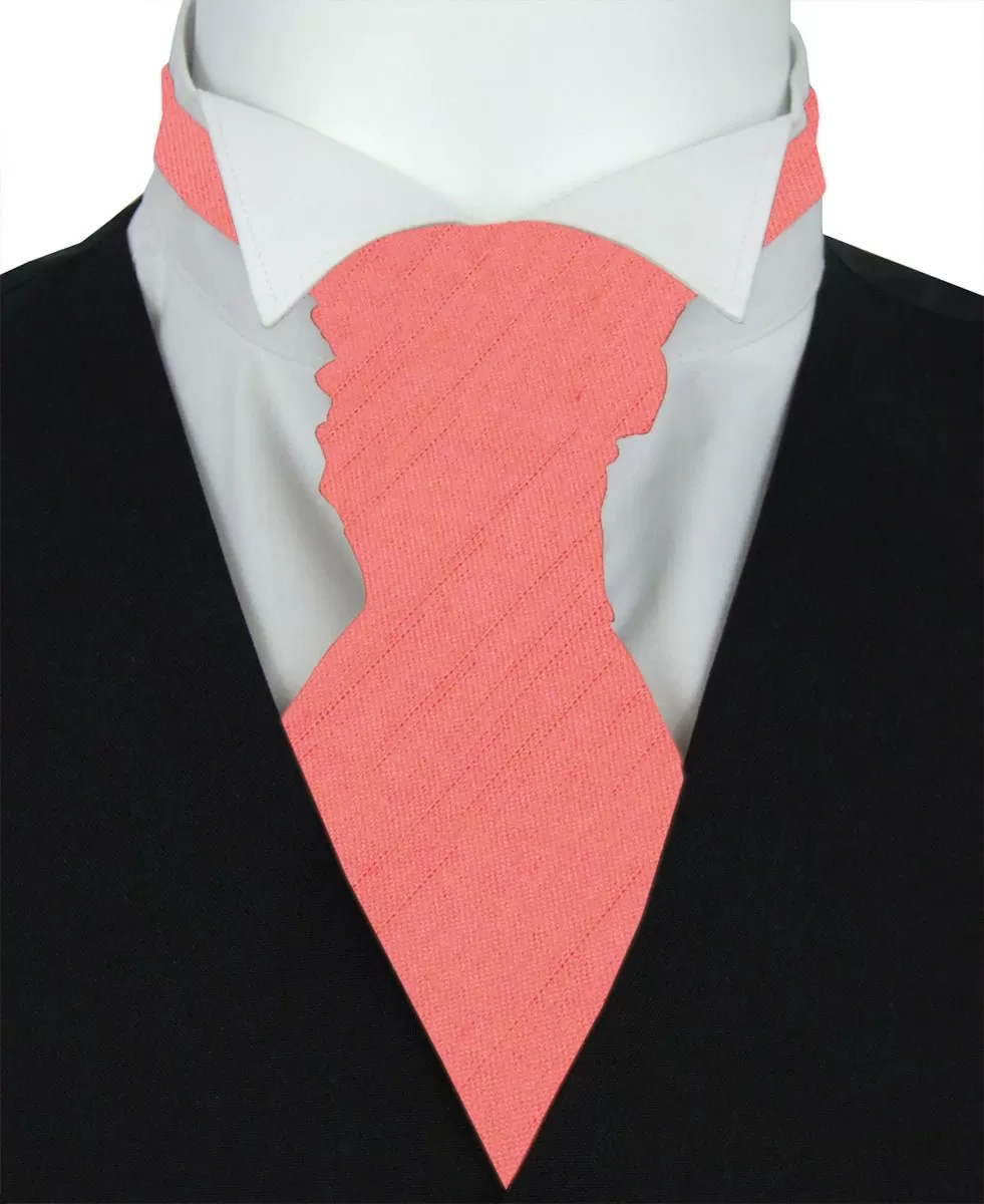 Coral Shantung Boys Wedding Cravat