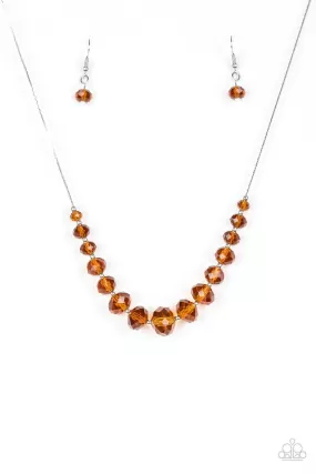 Crystal Carriages Brown Necklace - Paparazzi Accessories