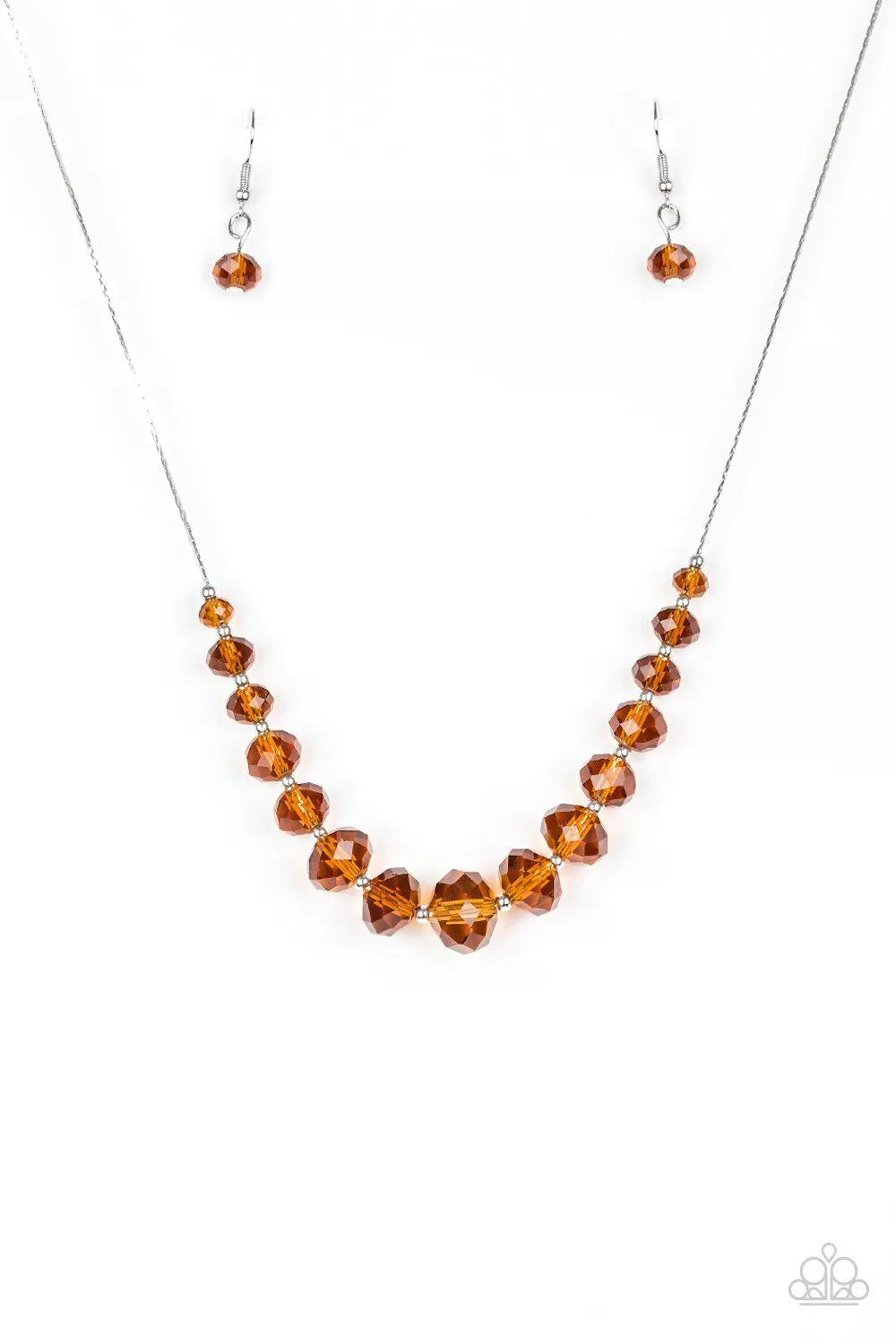 Crystal Carriages Brown Necklace - Paparazzi Accessories