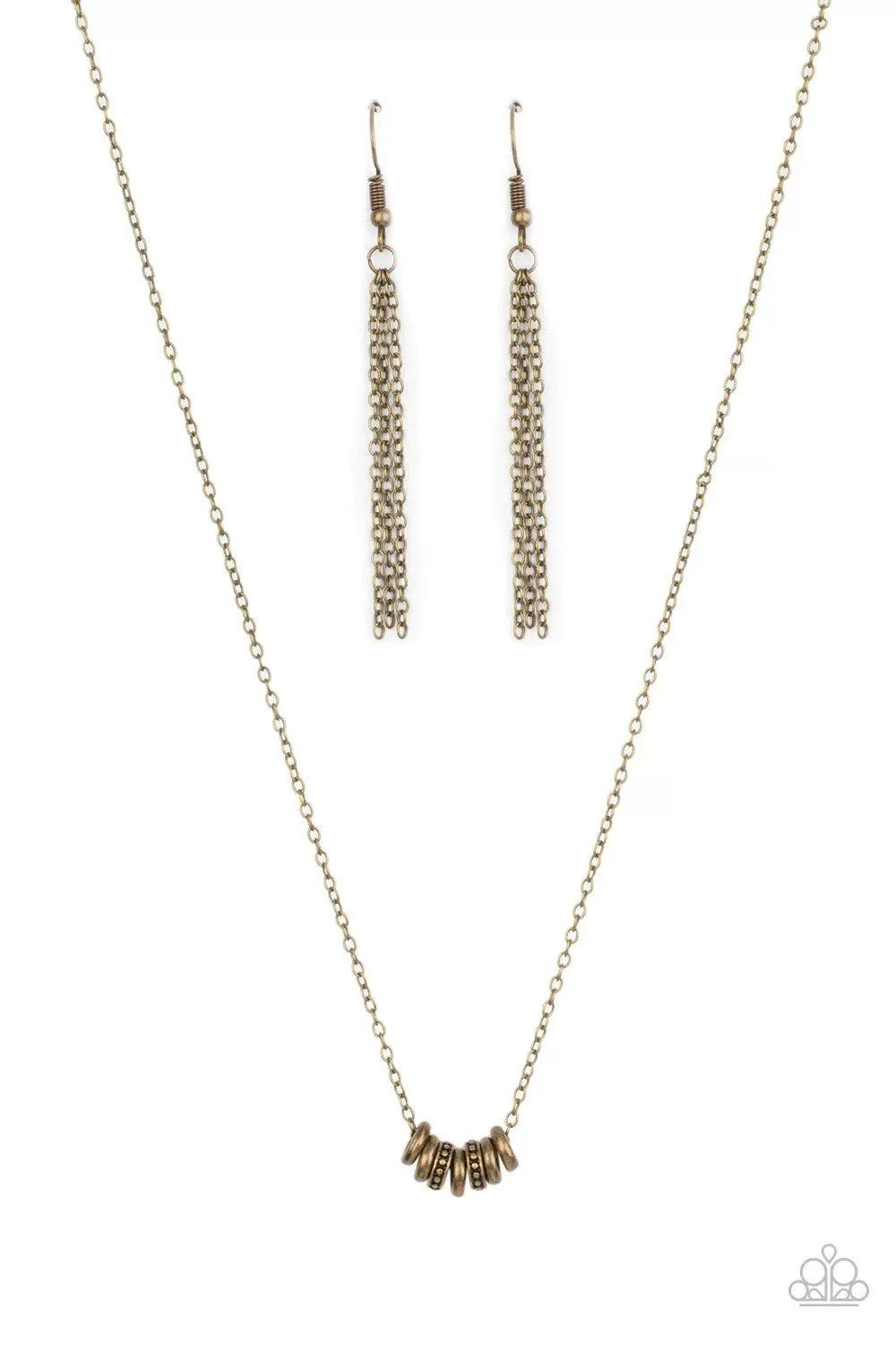 Dainty Dalliance Brass Necklace - Paparazzi Accessories