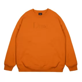 DIME CLASSIC EMBROIDERED CREWNECK - ORANGE