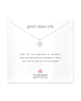 Dogeared - Reminder Good Vibes Only Dainty Necklace in Sterling Silver