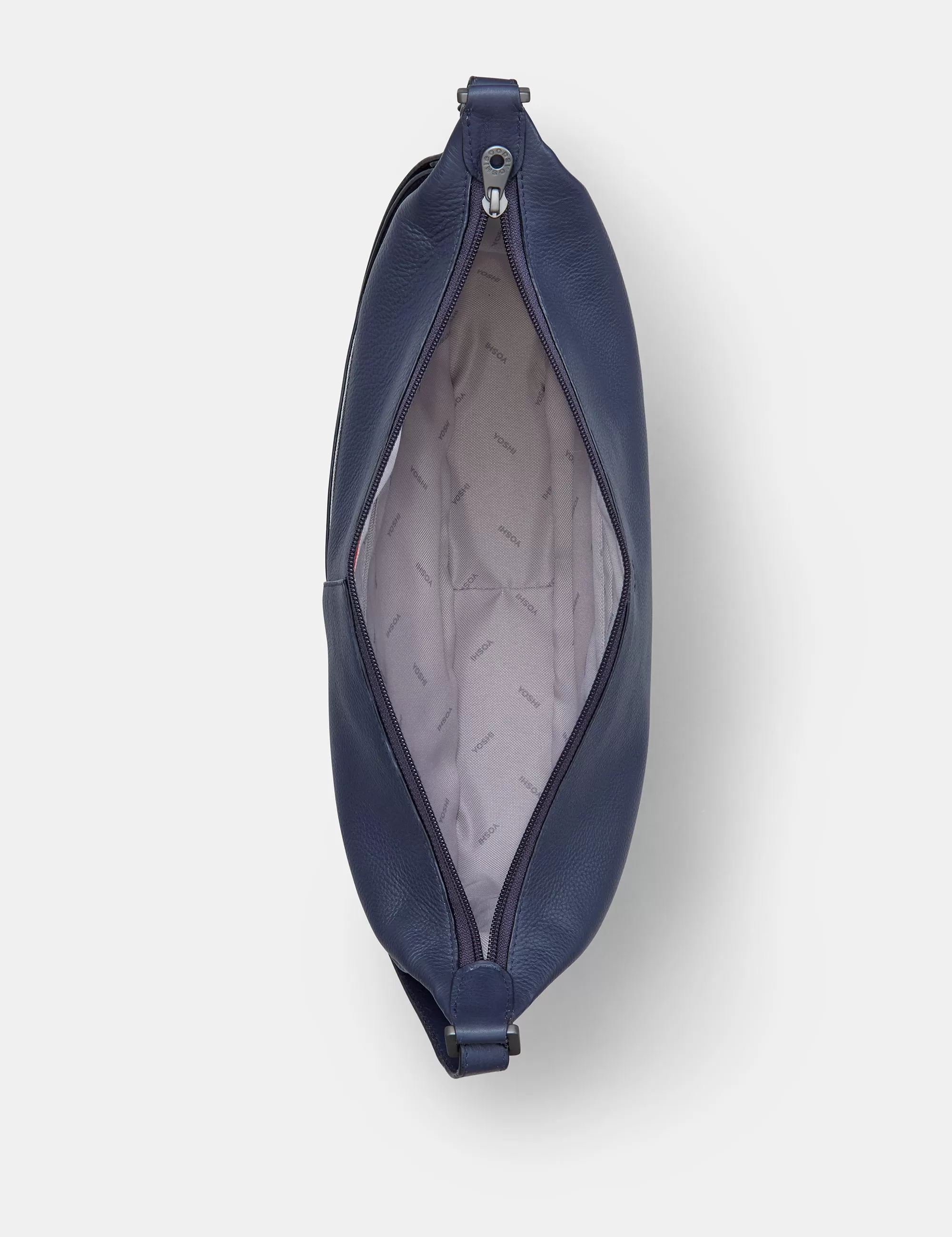 Dolton Navy Leather Hobo Bag