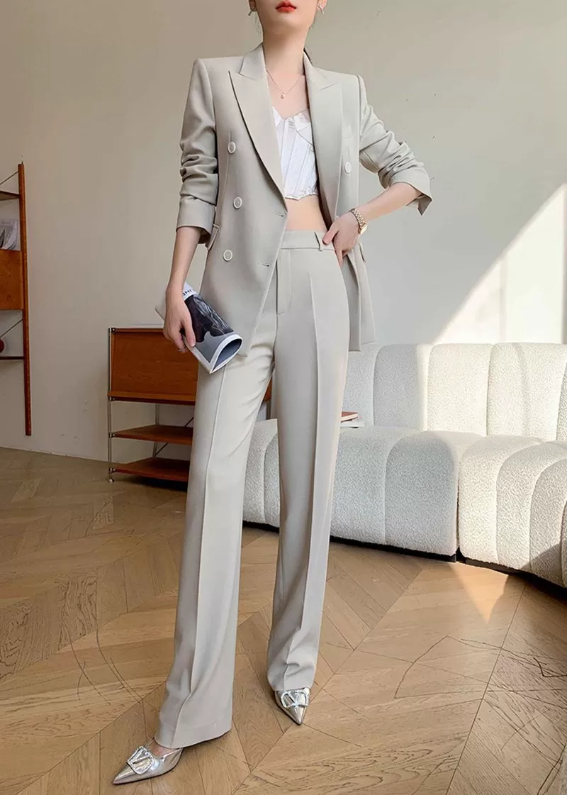 Double Breasted Blazer Pants Suit Two-Piece Set