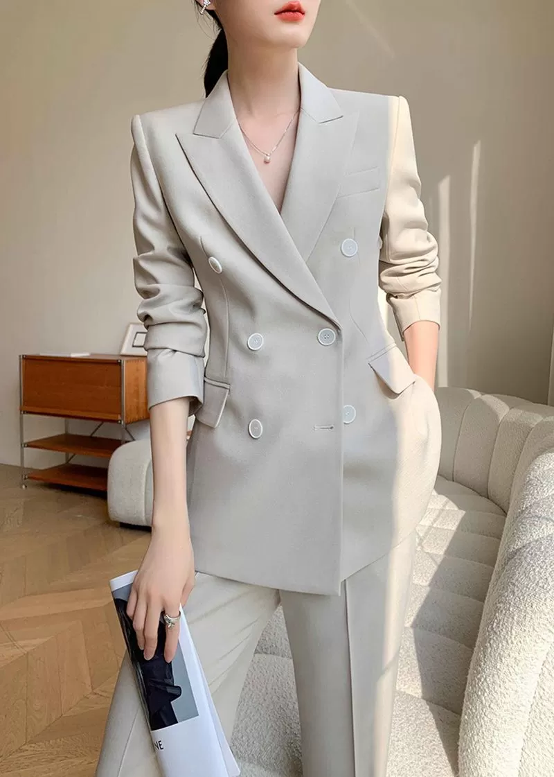 Double Breasted Blazer Pants Suit Two-Piece Set