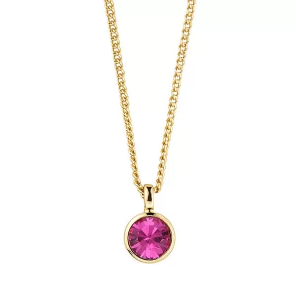 ETTE SHINY GOLD PINK NECKLACE