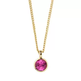 ETTE SHINY GOLD PINK NECKLACE