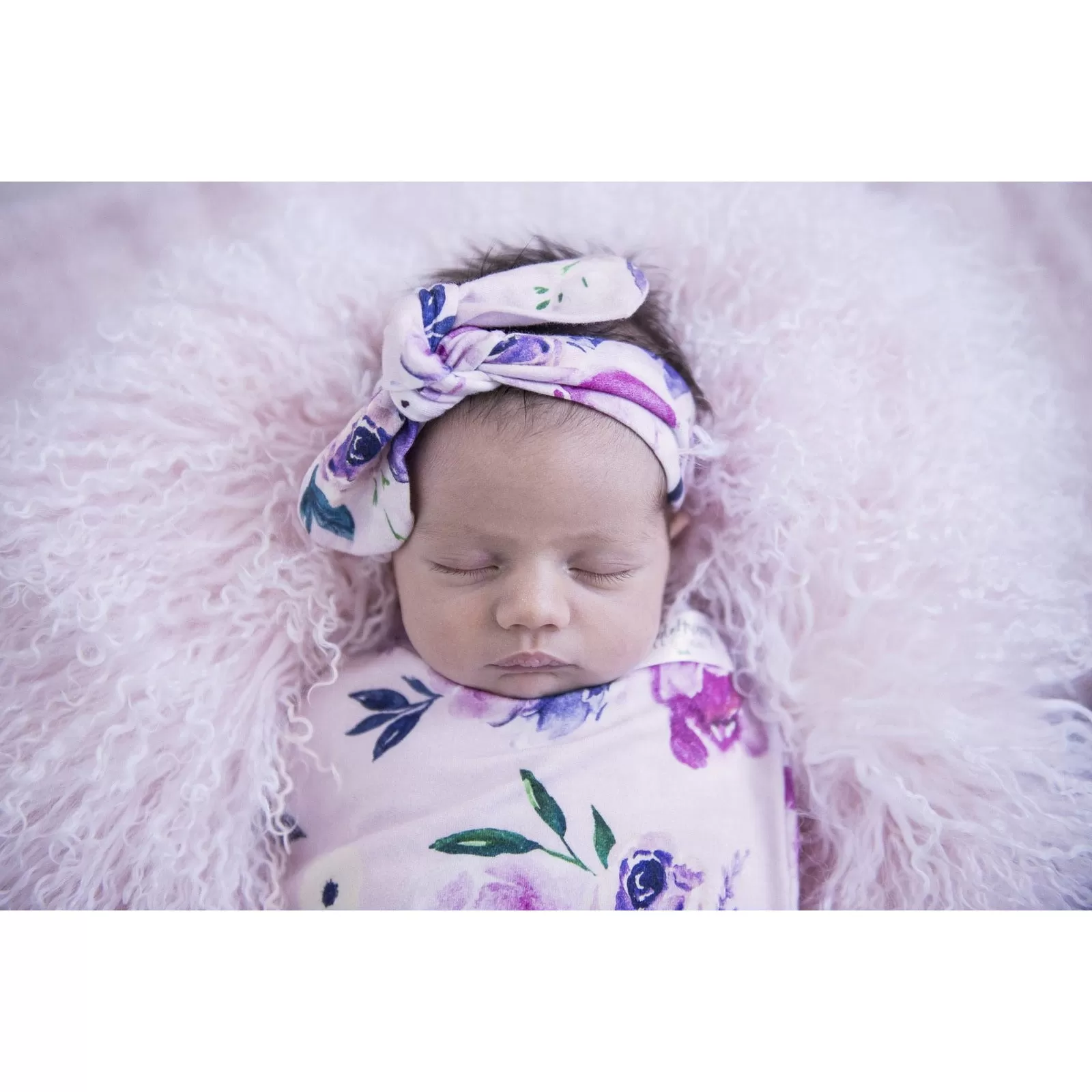 Floral Kiss Snuggle Swaddle & Topknot Set