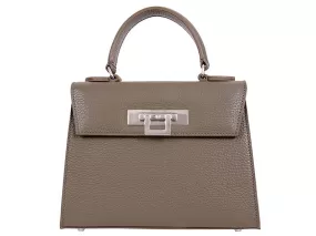 Fonteyn Midi Caribou Soft Grainy Print Calf Leather - Taupe/Silver