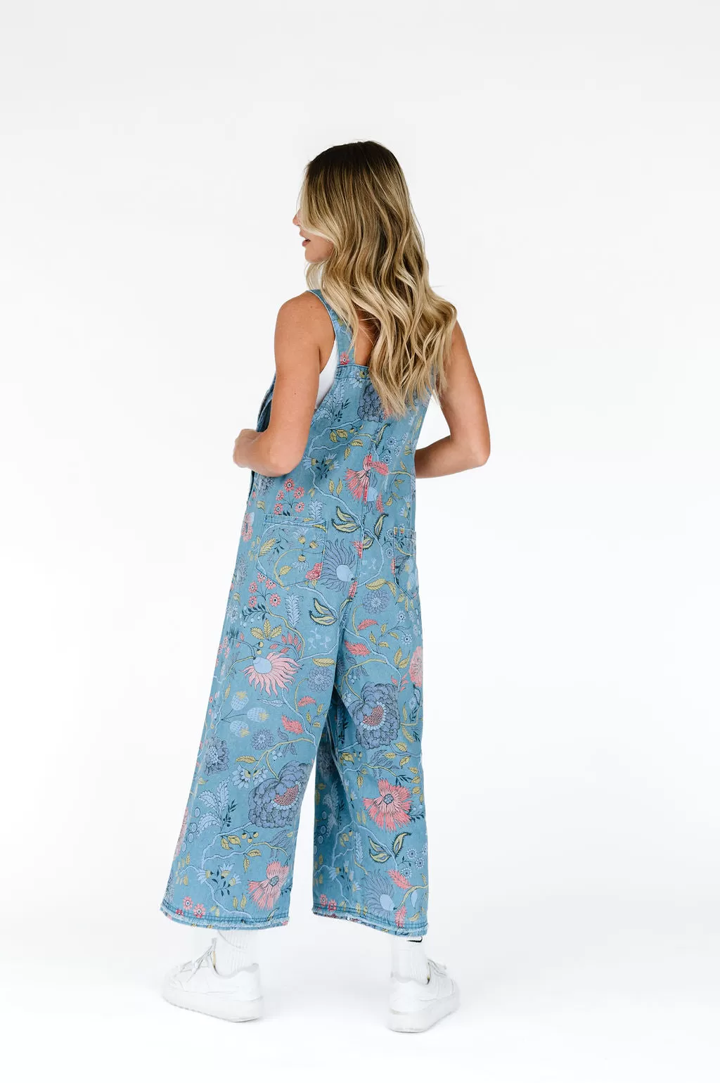 Frankie Floral Denim Overalls