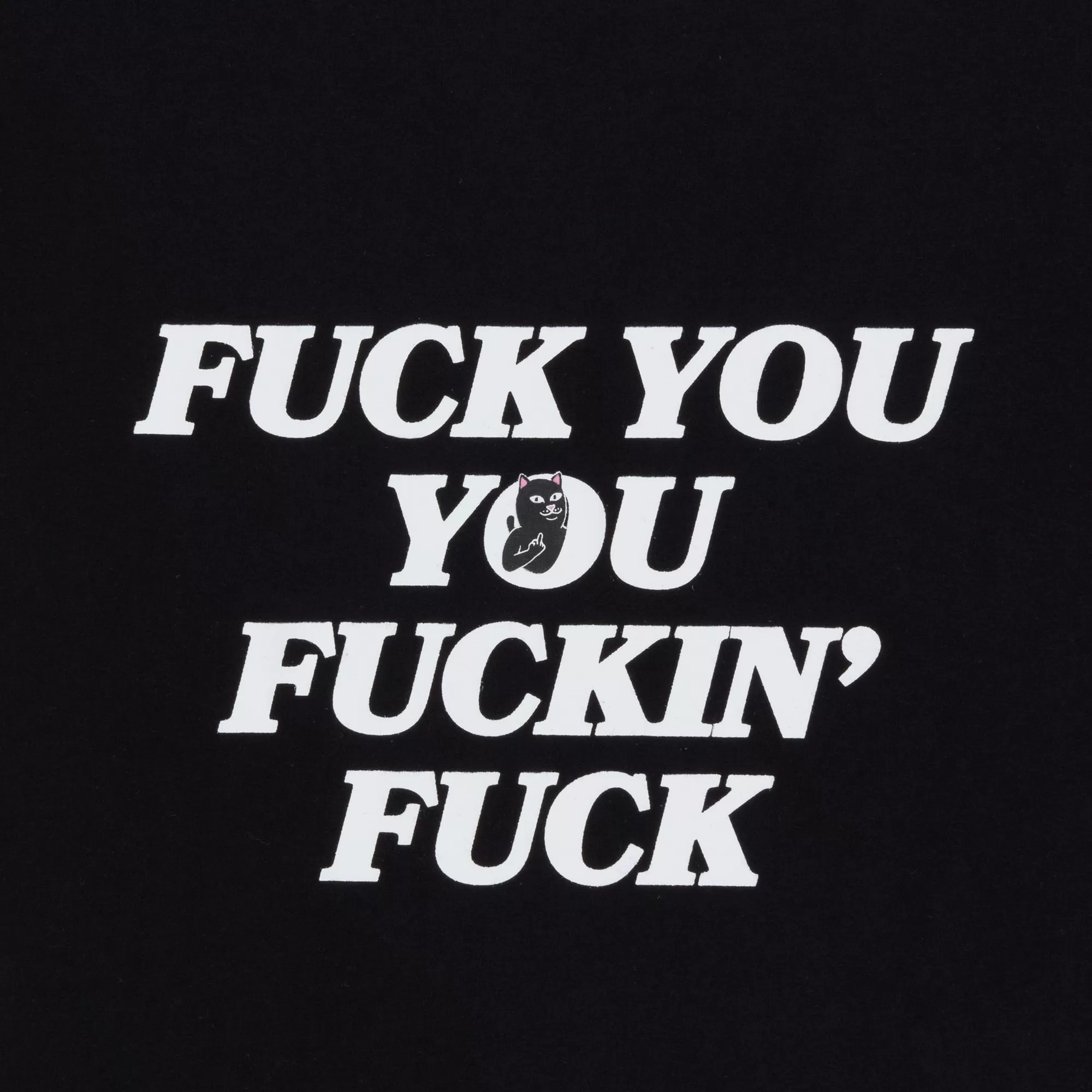 Fuckin Fuck Cropped Ringer Tee (Black/White)