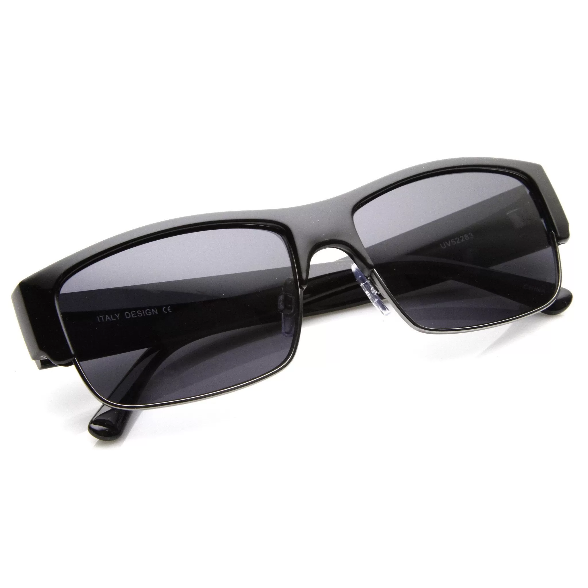 Half Frame Performance Rectangle Sunglasses