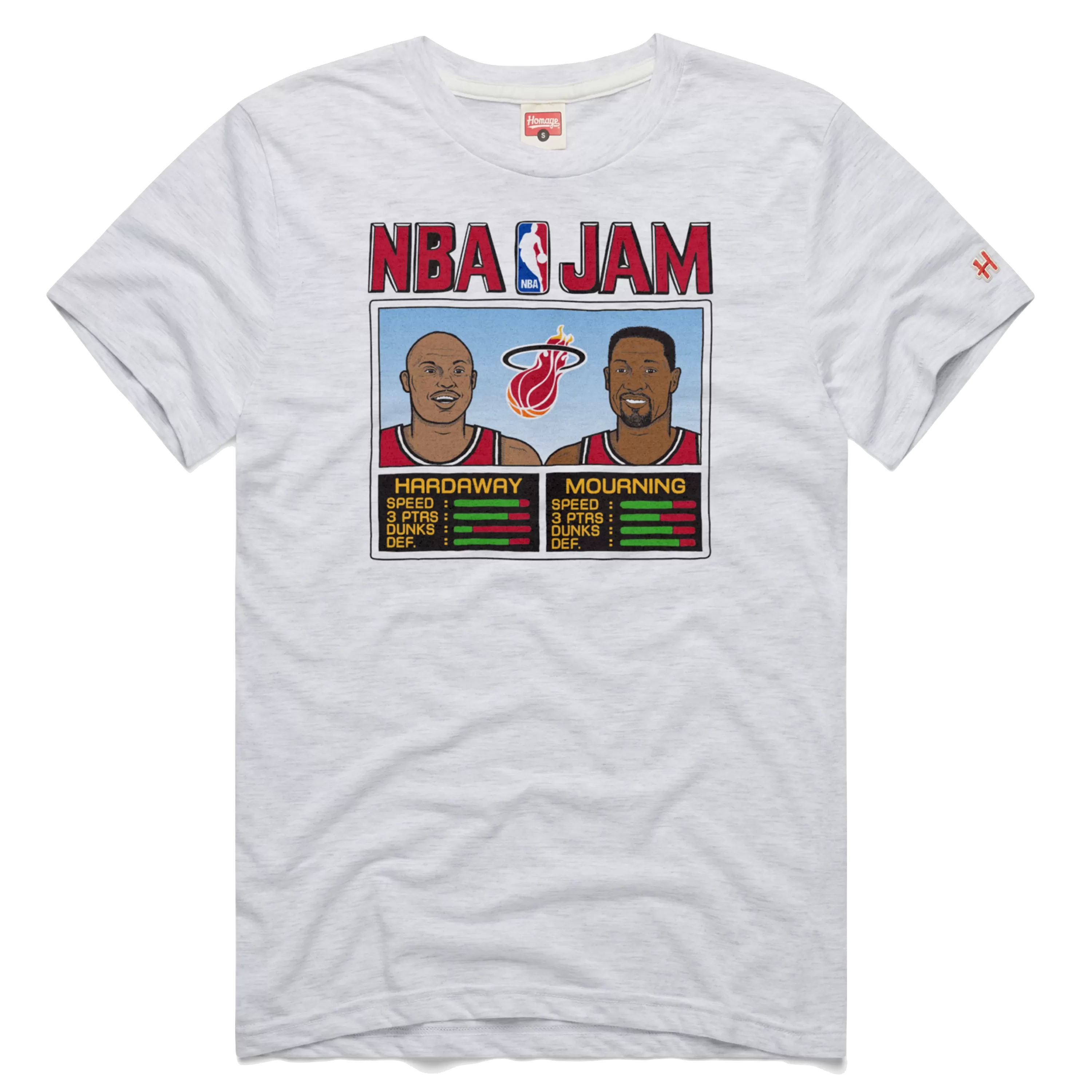 Homage Miami HEAT Classic Edition Tim Hardaway & Alonzo Mourning NBA Jam Tee