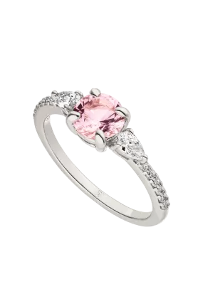 Iconic Sparkle Ring Pink Silver